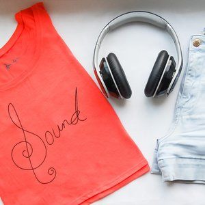 Soundgirl Coral Pink Cropped Tank